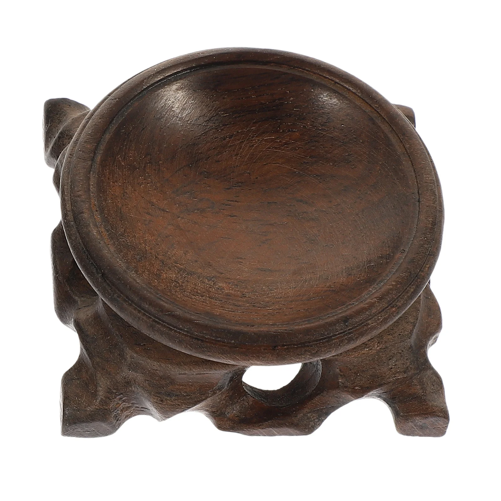 

2 Pcs Crystal Ball Wooden Stand Tray Decor Egg Natural Baseball Stands for Display Pedestals Bases Delicate Holder