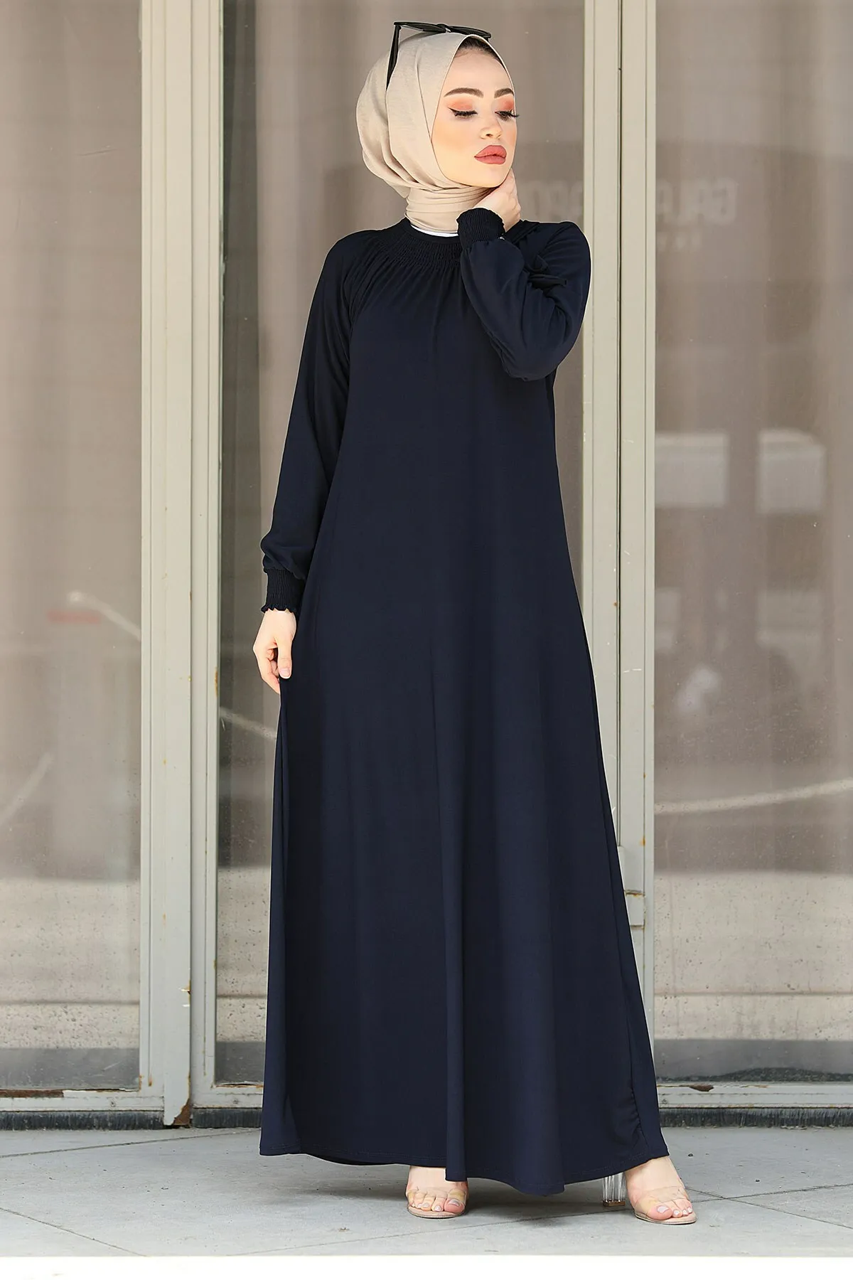 

Colar Gipeli Broşlu Ferace-Navy Blue