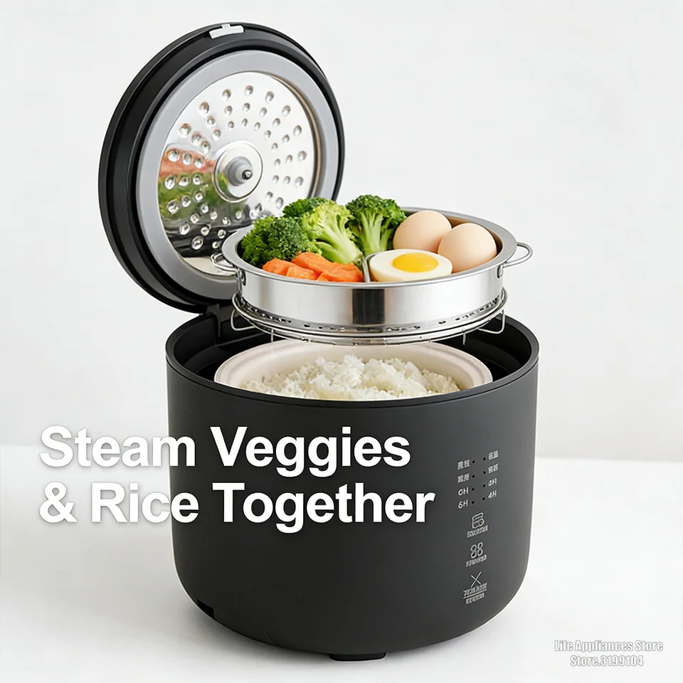 Olayks Mini Rice Cooker Japanese Simple Healthy Inner 2L For Home