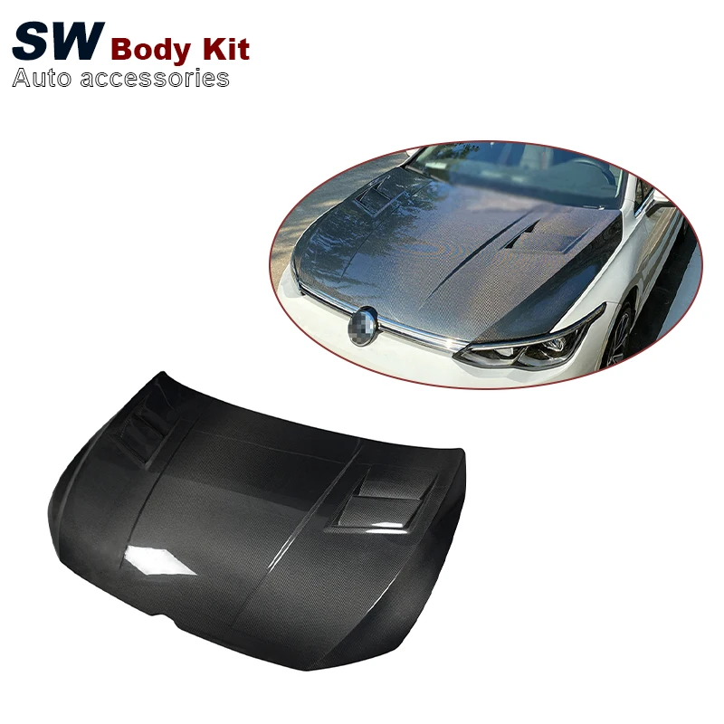 

Carbon Fiber TR Style Hood For Volkswagen Golf 8 MK8 GTI Upgrade Modification Engine Valve Cover Auto Parts Performance Kit