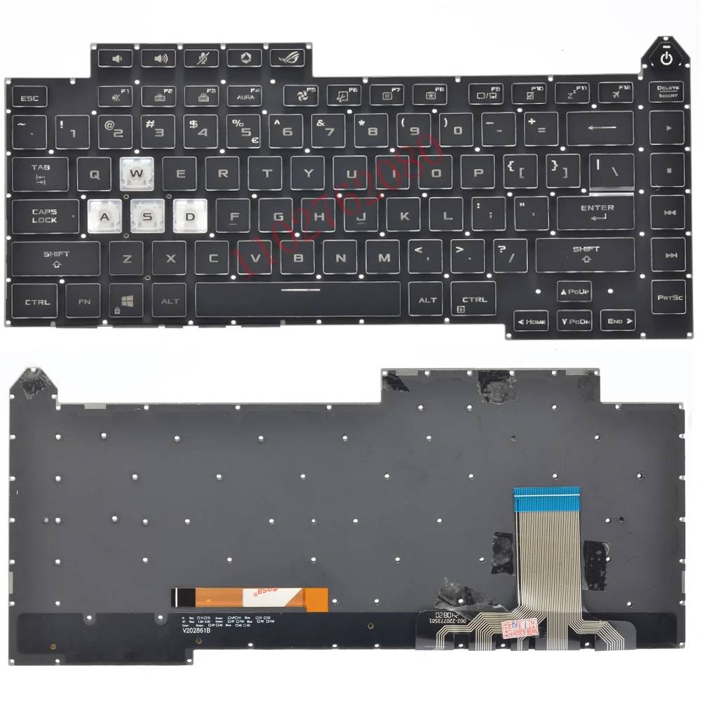 Nuevo teclado retroiluminado para ordenador portátil de EE. UU. para Asus ROG Strix G15 G513 G513IC G513IE G513IE-PH74 G513IM G513Q G513QM G513QY G533 Series 2021