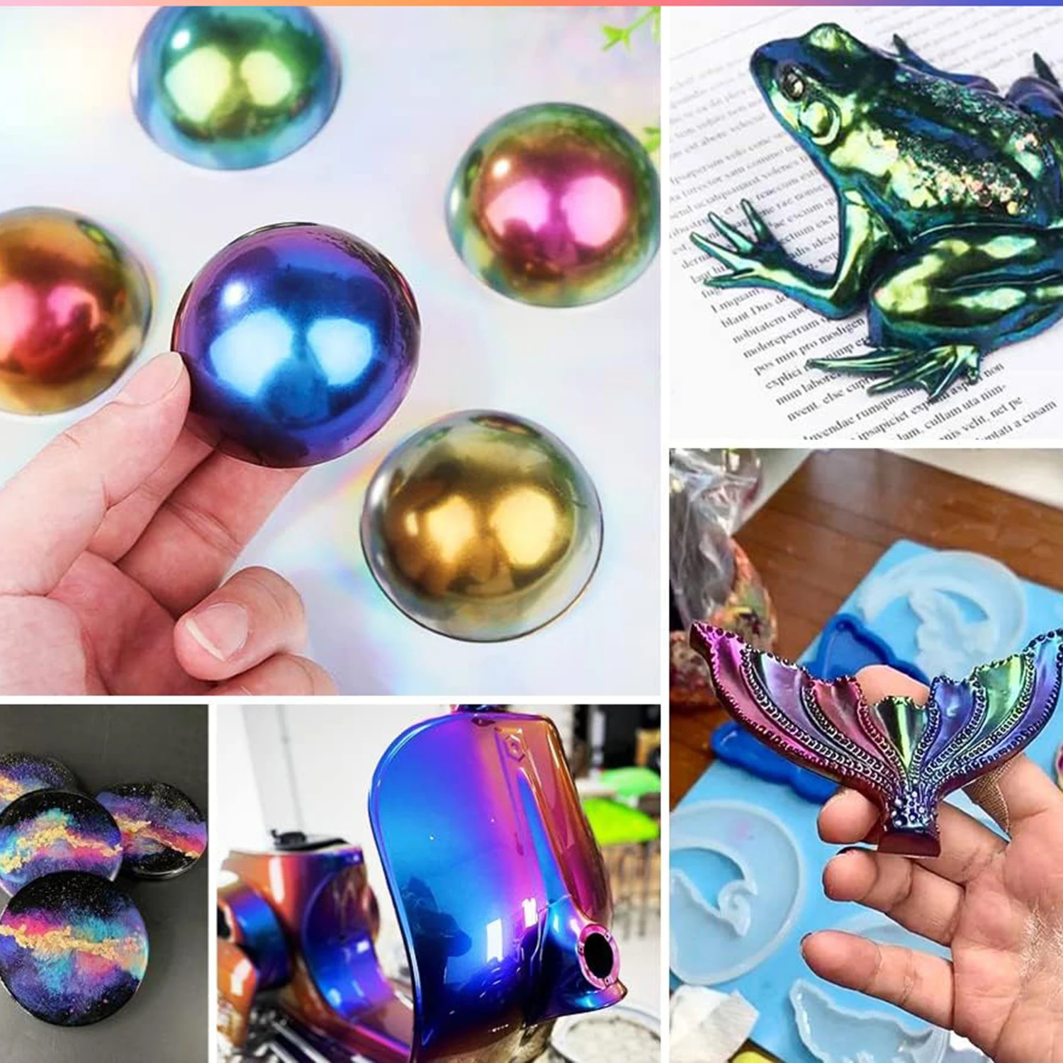 10/20pcs Mirror Chameleons Pigment Set Pearl Gloss Epoxy Resin Glitter Magic Dyed Powder Kit Resin Dye DIY Jewelry Making Tools
