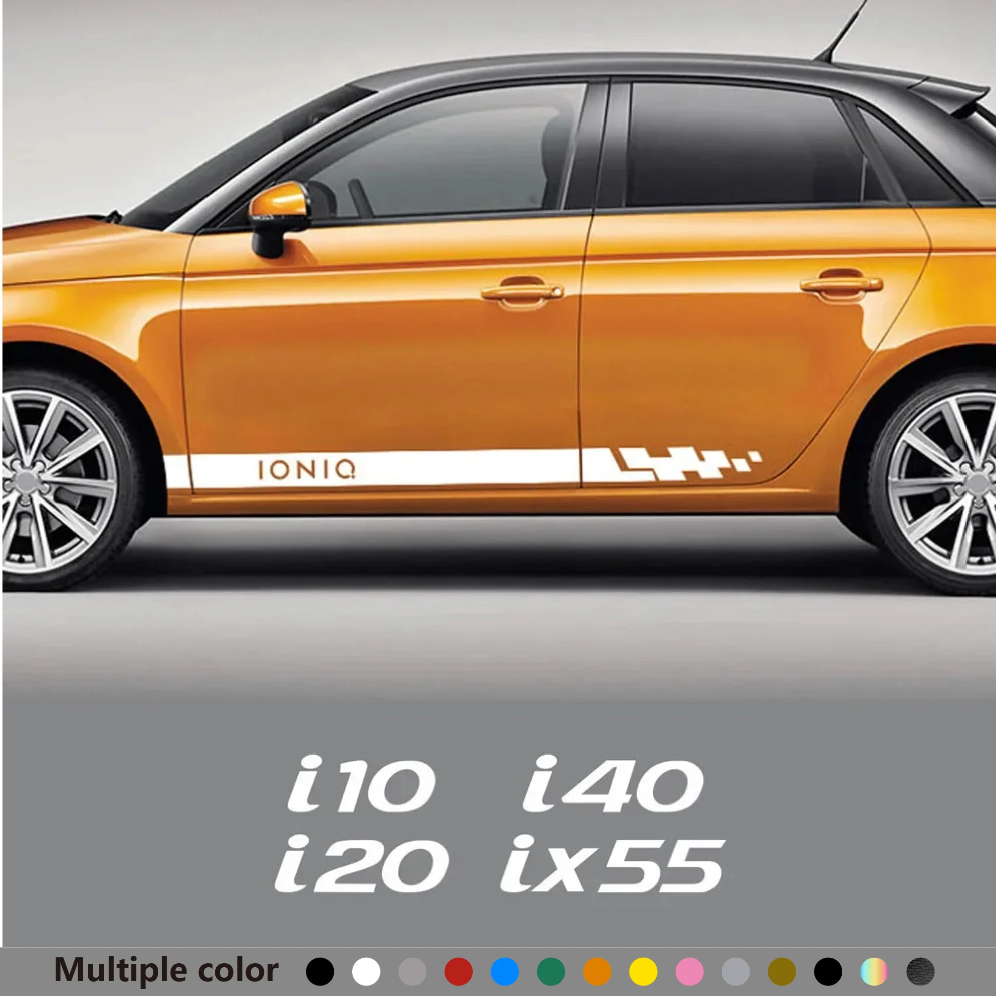 

2 шт., наклейки на автомобильные двери для Hyundai i10 i20 i40 IONIQ IX25 IX55 CRETA EON EQUUS