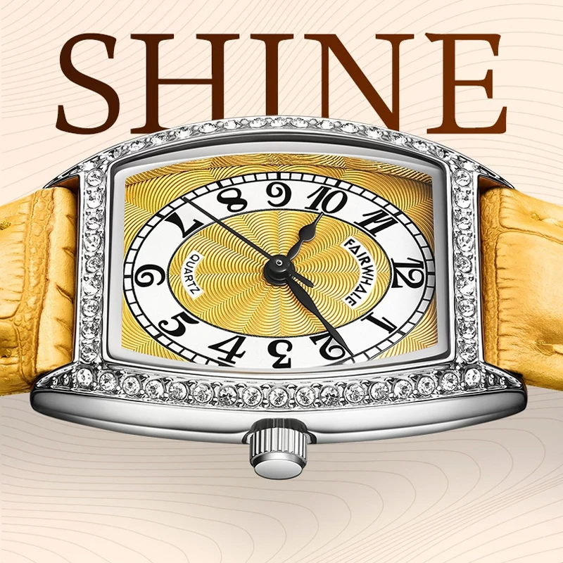 Mark Fairwhale Elegant Diamond Ladies Dress Watch - Fashion Quartz Waterproof Women's Timepiece