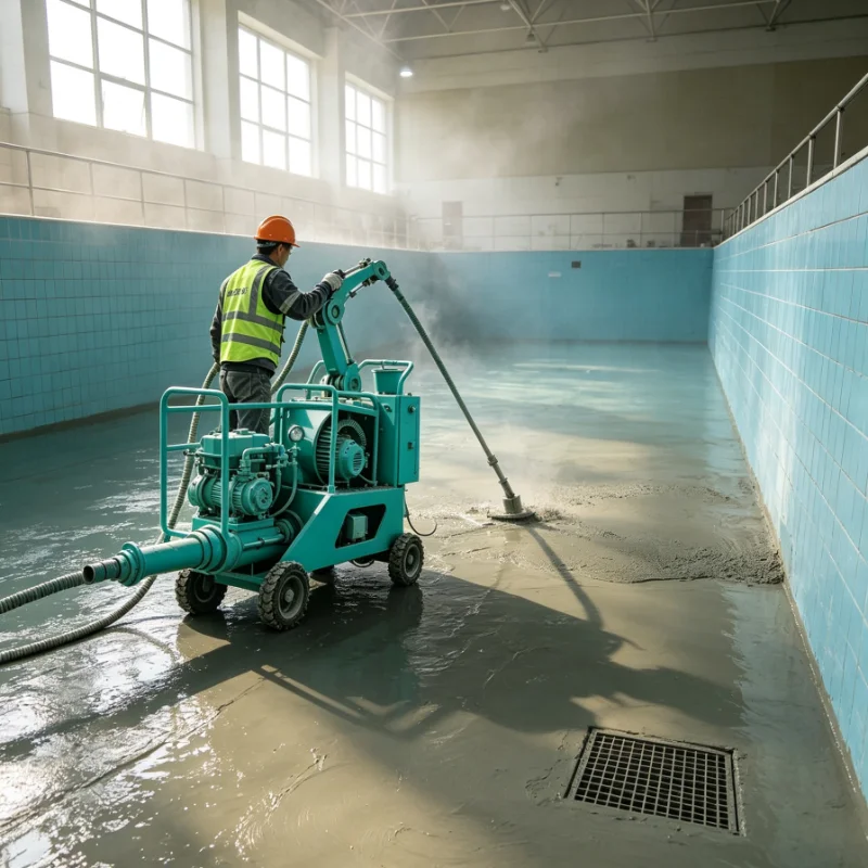 Air Compressed Cement Mortar Spraying Machine, Heavy Duty Hand Operated Grouting Pump for Construction Mixing & Spraying Works