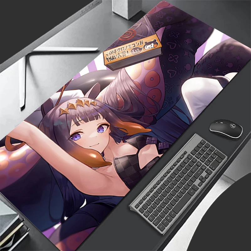 Mousepad Computer Gaming Accessories Keyboard Pad Office Rubber Mouse Pad Decoracion H-hololive Ninomae Ina Nis Desk Mouse Mat