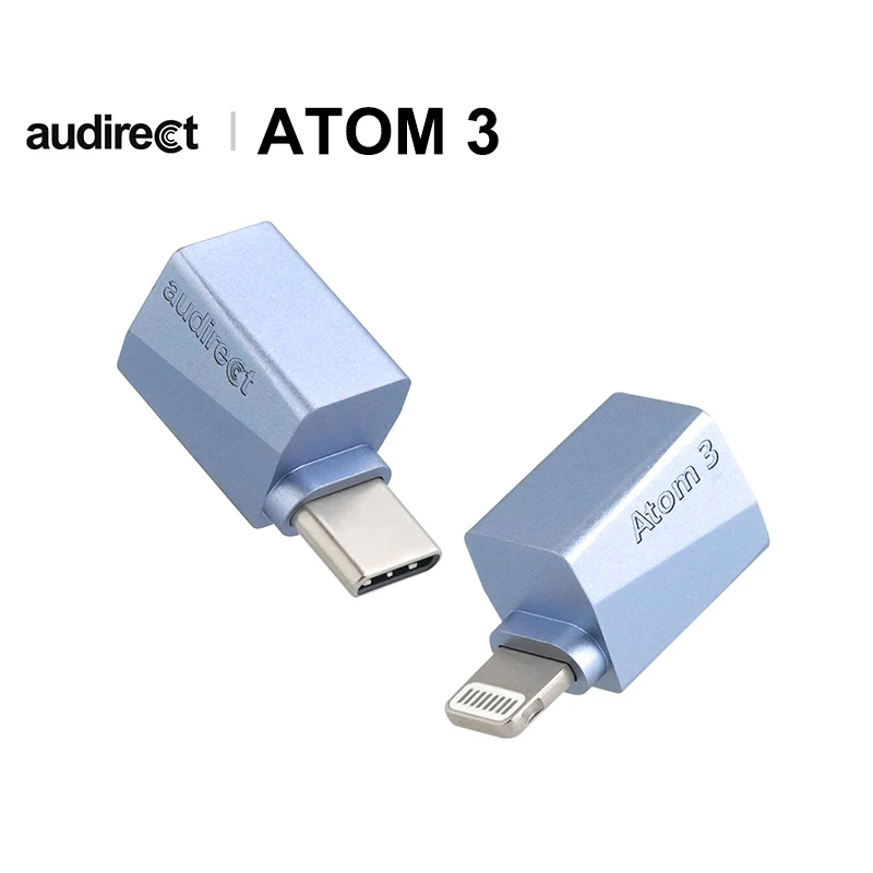 

Audirect ATOM3 Portable DAC AMP Headphone Amplifier ESS9280 AC Pro chip DSD512 3.5mm SE to Type-C/Lightning Atom 3