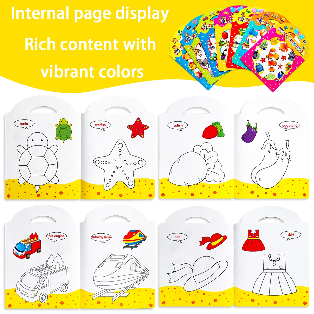 Seven Children's Coloring Books: Stimulate Imagination, Hone hands-on Skills, Children's Painting Books