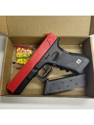 2025 New Soft Bullet and Airsoft Pistol Manual G17 G lock Toy Gun Lower Magazine Laser Outdoor Sports CS Game Weapon Kisd Gift