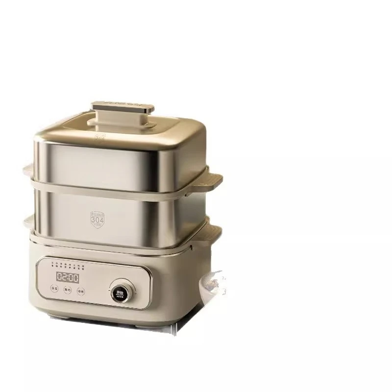 Electric steamer steaming and stewing integrated stainless steel household large-capacity multi-functional three-layer