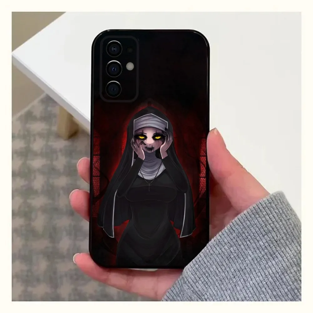 The N-Nun Valak Horror Phone Case For Samsung S24,S21,S22,S23,S30,Ultra,S20,Plus,Fe,Lite,Note,10,9,5G Black Soft Cover