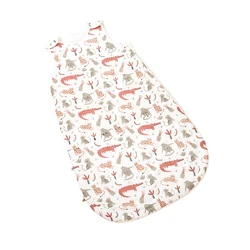 Elinfant – sac de couchage en coton et bambou pour bébé, 1 pièce, couverture chaude, gilet imprimé, 10 à 20 degrés Celsius, vêtements d'hiver