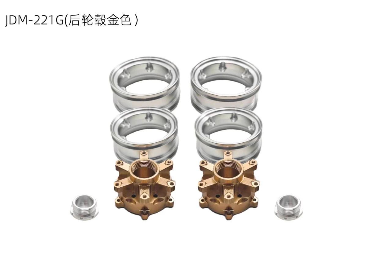 JDMODEL Nuovo mozzo per ruote in metallo per rimorchio per trattore Tamiya per camion RC in scala 1:14