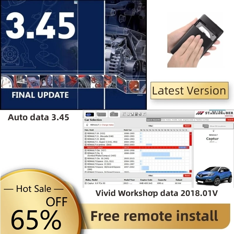 

2024 Hot Auto Data 3.45 Car Software Vivid Workshop Data Atris-Stakis Technik 2018.01V Multi languages Polish Spanish Link HDD