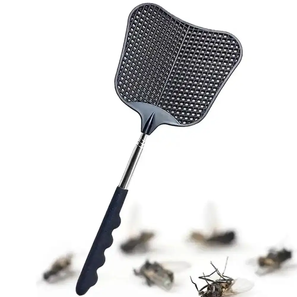 Telescopic Fly Swat Stainless Steel Mosquito Swat Handheld Tool Outdoor Household Repellent Flying Tool Insect Z1V4