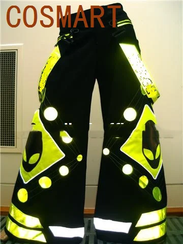 COSMART Melbourne Ghost Dance Pants Melbourne Drag Dance Fluorescent Pants Alien Ghost Dance Reflective Street Dance Pants