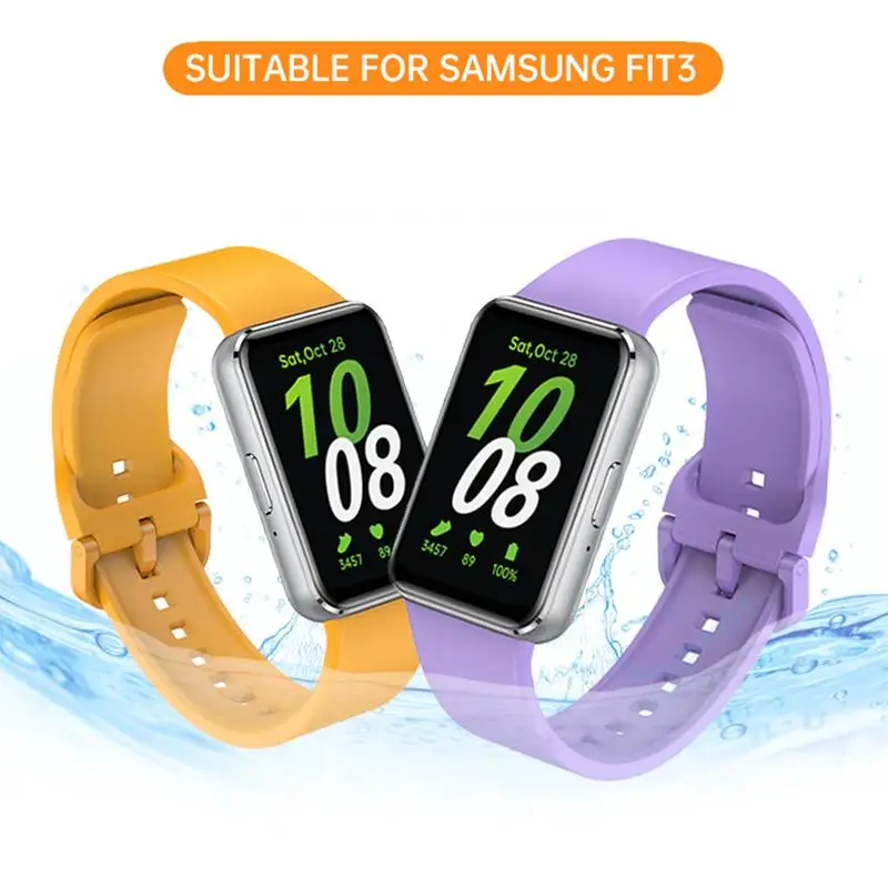 حزام ساعة ذكية من السيليكون لسامسونج جالاكسي فيت 3 ، سوار ساعة بديل مقاوم للماء ، سوار ساعة ذكي ، ملحقات Fit3