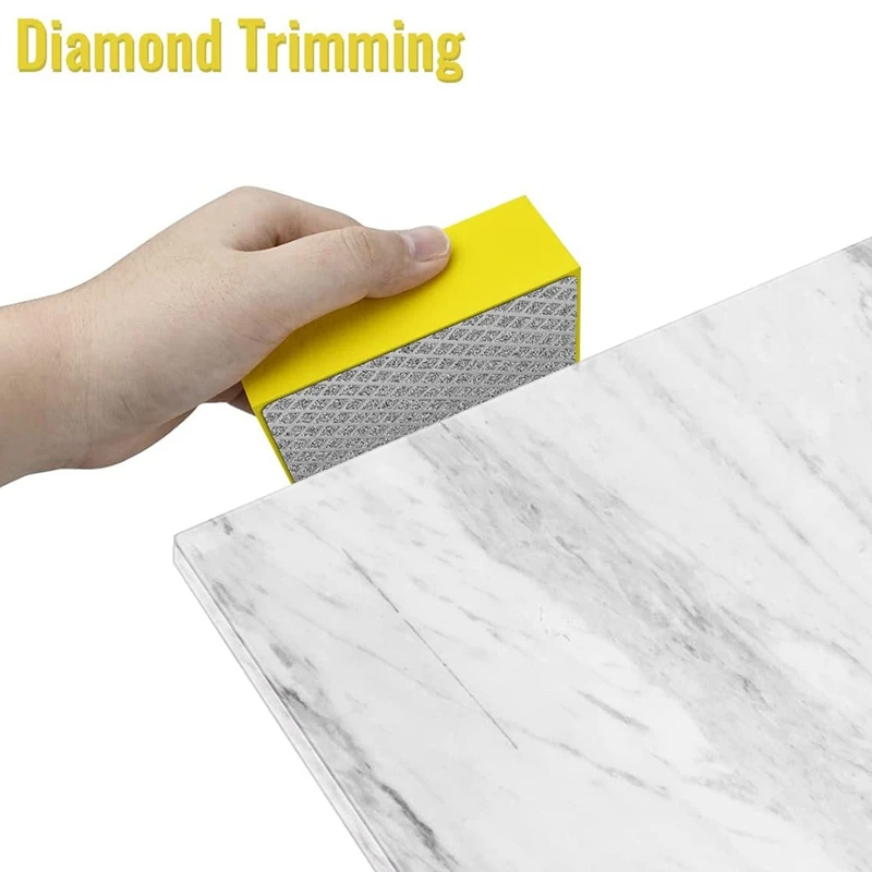 1 pieza almohadilla de mano de diamante herramienta de bloque de lijado bloque de espuma para lijar pulido cerámica de azulejos de mármol, 100