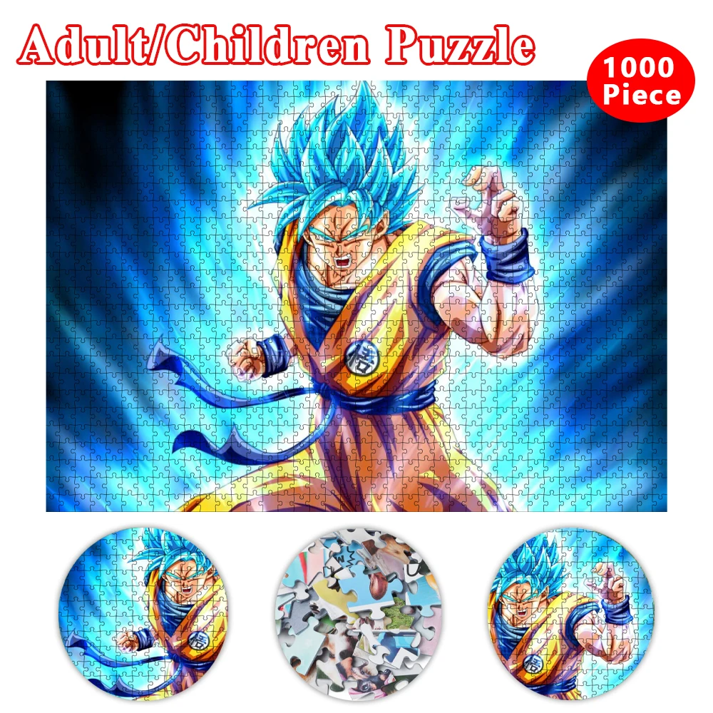 Dragon Ball 1000 Pieces Puzzle Jigsaw Educational Toys Brain Teaser Puzzles for Adults Kids Fun Montessori Table Board Game Gift
