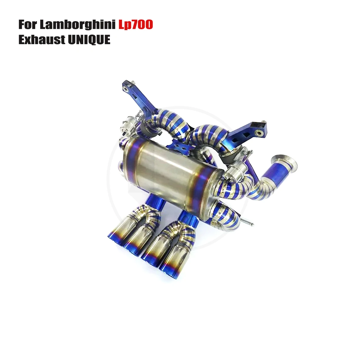 UNIQUE For Lamborghini Lp700 performance valve titanium exhaust system  TC4 titanium alloy exhaust muffler