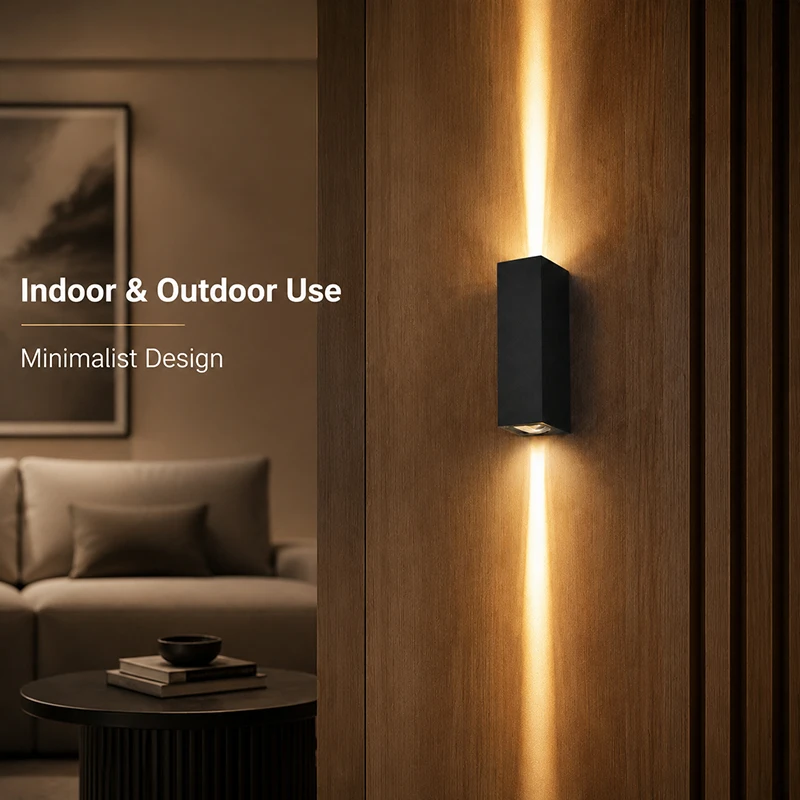 Modern Minimalist 12W LED Outdoor Wall Light Waterproof IP65 Up Down Narrow Beam Aluminum Porch Sconce Garden Lamp AC85-265V