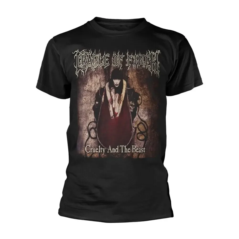 Cradle Of Filth Cruelty And The Beast 2021 T-shirt noir imprimé sur le devant et l'arrière