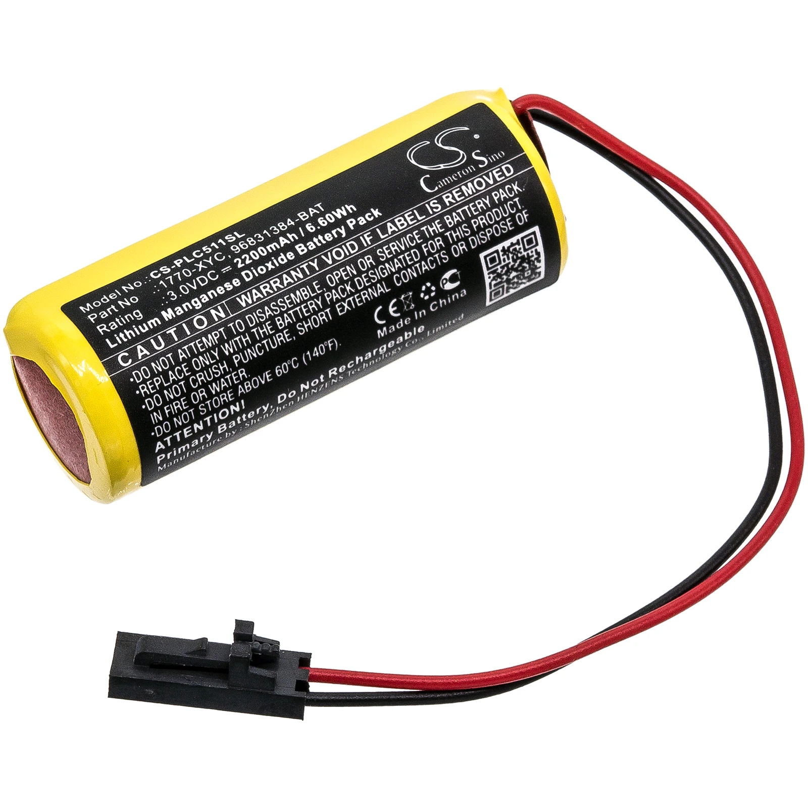 Cameron Sino Battery For Allen Bradley 1770-XYC 1771-DMC1,1771-DMC4,1785-L11B,1785-L16B,1785-L20B 2200mAh / 6.60Wh