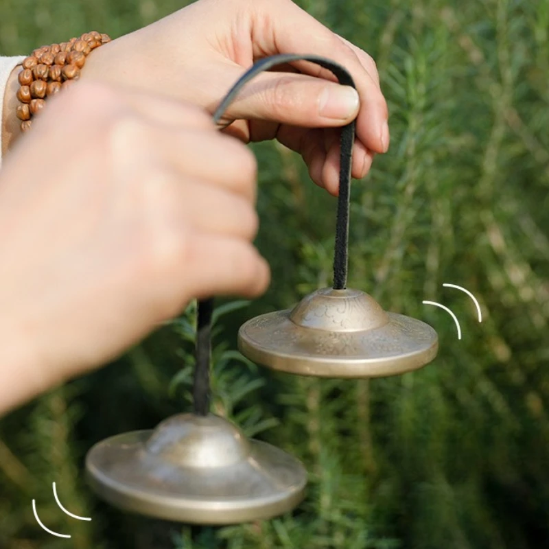 Copper Tinkle Bell Nepal Yoga Meditation Ringing Bells Sound Healing Health Tibetan Bell Portable Relax Tinkle Bells Instrument