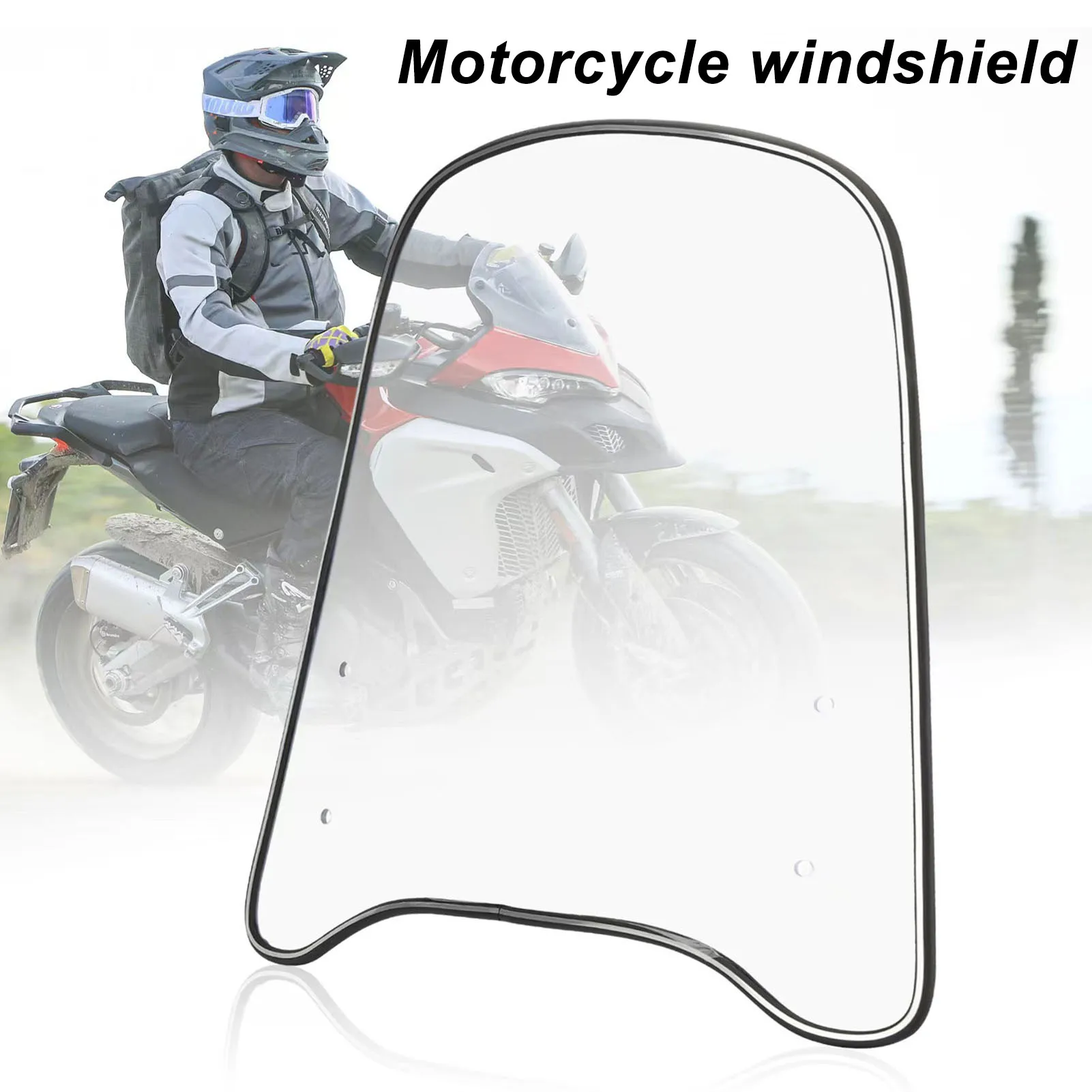 Universal Motocycle Windshield Extension Spoiler Scooter Windshield Widened Edging Wind Deflector