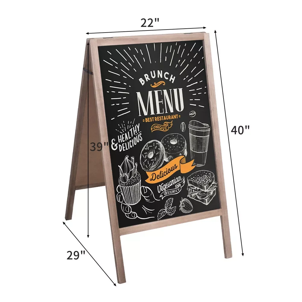 Double Side A-Frame Chalkboard Display 40