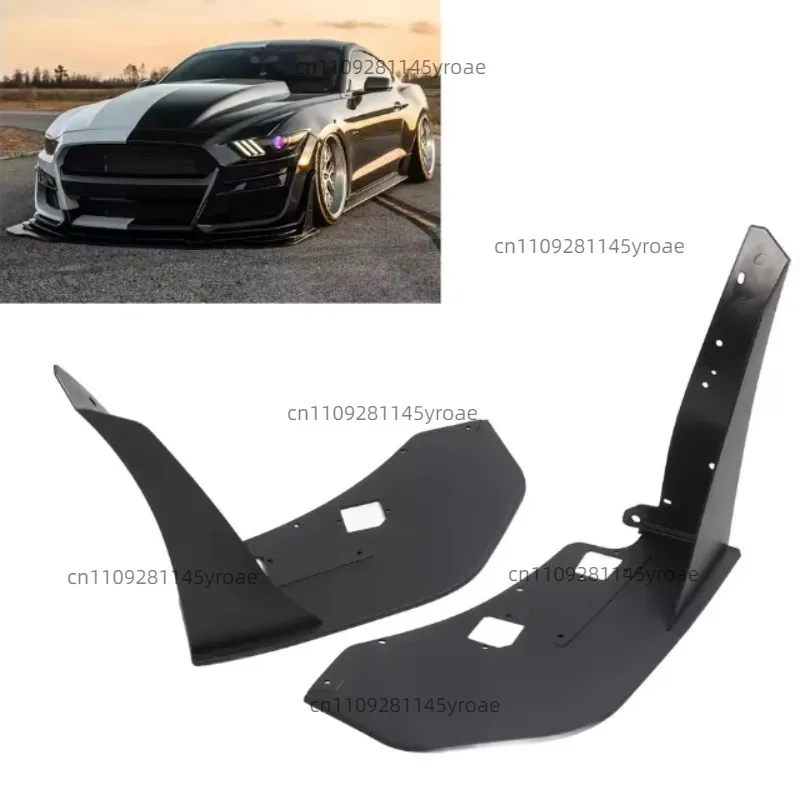 Applicable for Ford Mustang 2015-2021 Front Bumper Lip Corner Spoiler Black Prevent Collision Body Kits Exterior Accessories