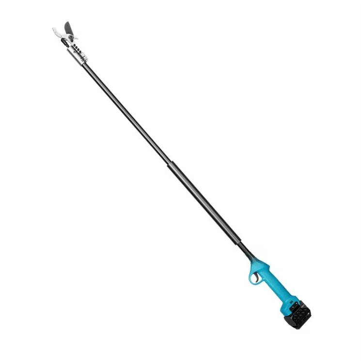 Gardening 28MM Cordless Electric Scissors+Extension Pole Tree Branch Cutting Machine With 2*4A Battery