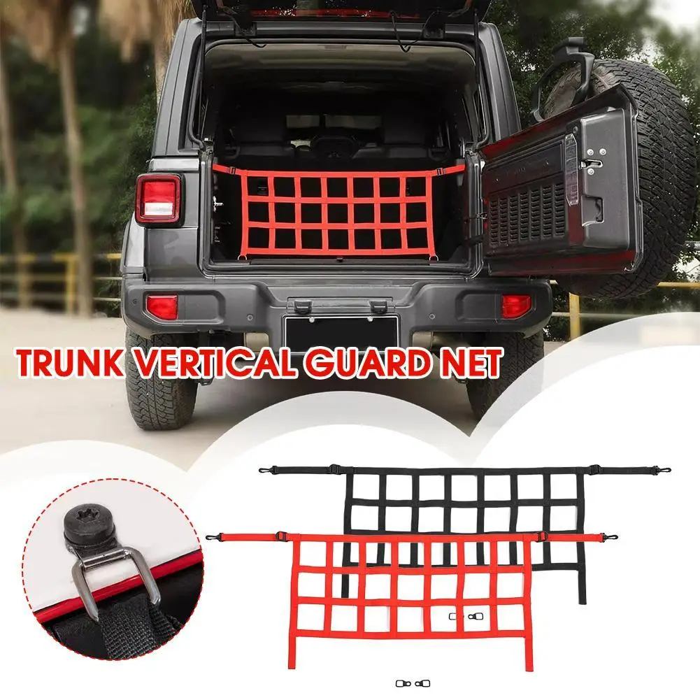 

Car Rear Trunk Cargo Luggage Mesh Block Net Storage Bag for Jeep Wrangler JL 2018 2019 2020 2021 2022 2023 2024 Up