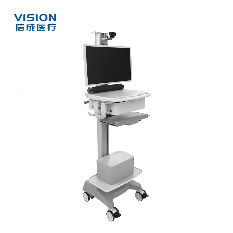 Hot-selling Customizable Aluminum Mobile Dental Trolley with Multi-Layer Scanner Lightweight & Durable 4 Castors Hospital Use