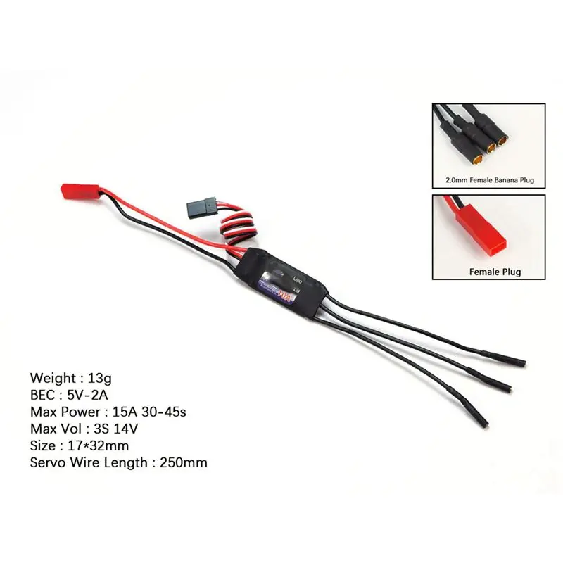 CYGJ-2X ESC Motor Speed Controller Brushless ESC For RC Airplane With UBEC 10A
