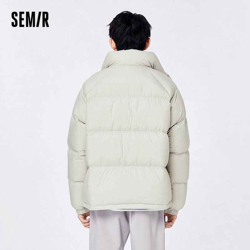 Semir Down Jacket Men 2022 Winter New Light Warm Loose Warm Three-proof Jacket Casual Wind Bread Light Tide