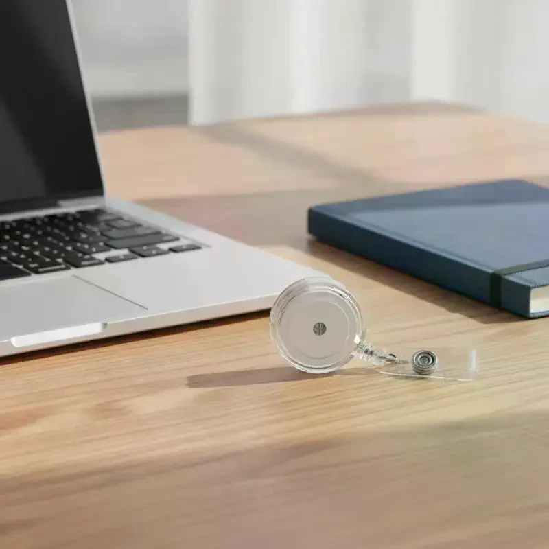 Retractable Badge Reels with Duty Belt Clip - Smooth Retraction for Nurses, Office Staff, and Students