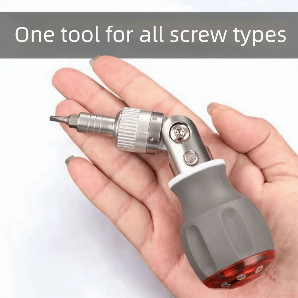 180 Degree Rotating Multi-Angle Screwdriver Adjustable Precision Tools Ratchet Screwdriver Set Multipurpose Screwdriver