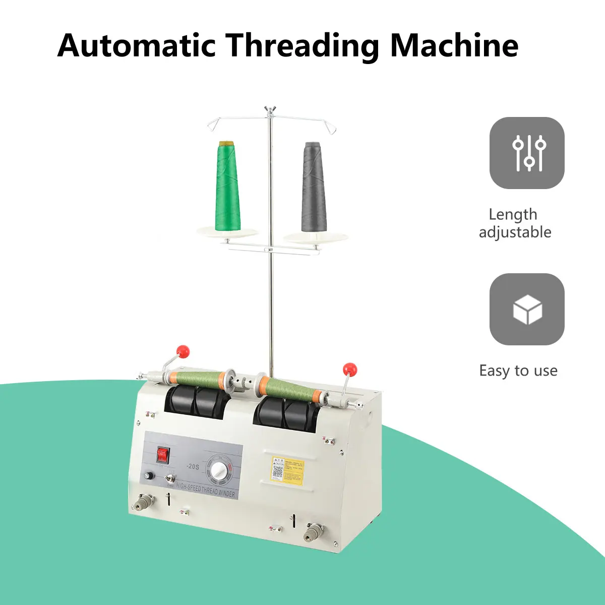 Séparateur de fil à Double tête, enrouleur d'enroulement, fil à coudre, séparateur de fil à broder, séparateur de fil multifonction