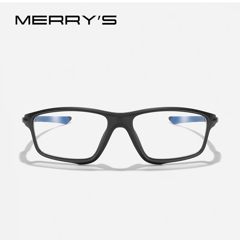 MERRYS DESIGN Men Sport Glasses Frames TR90 Eyewear Outdoor Sports Rectangle Glasses Frame Myopia Prescription Eyeglasses S2773