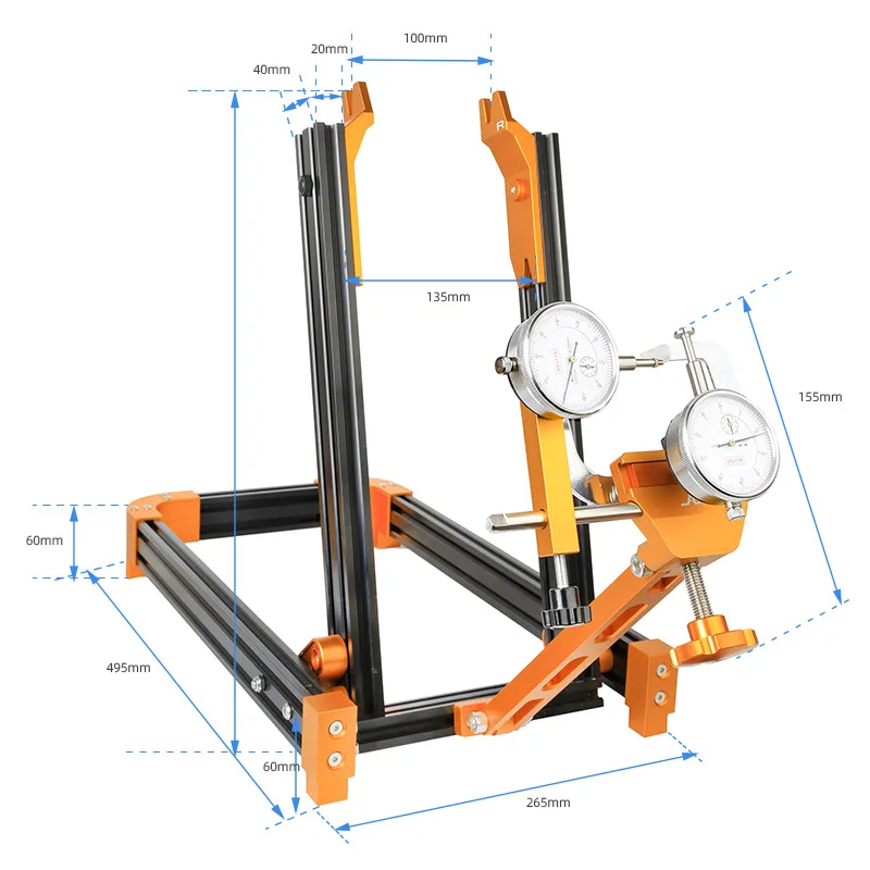 Supporti di regolazione del cerchione della bicicletta rack di allineamento delle ruote strumenti di Rimming strumenti di riparazione della bici assetto della Mountain Bike assetto della ruota