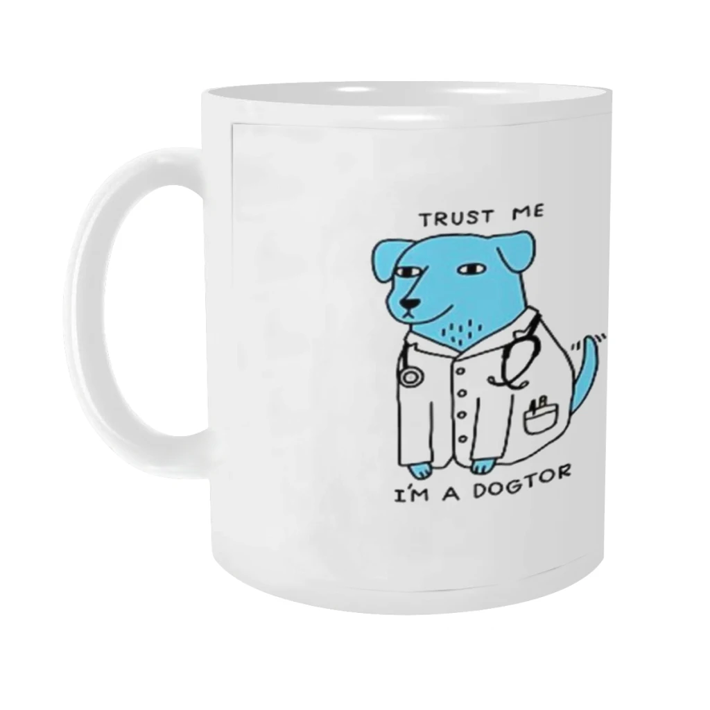 

Funny Dogtor Coffee Mug 11oz Fun Ceramic Coffee Tea Cocoa Cup Handle Tea Drink Cup