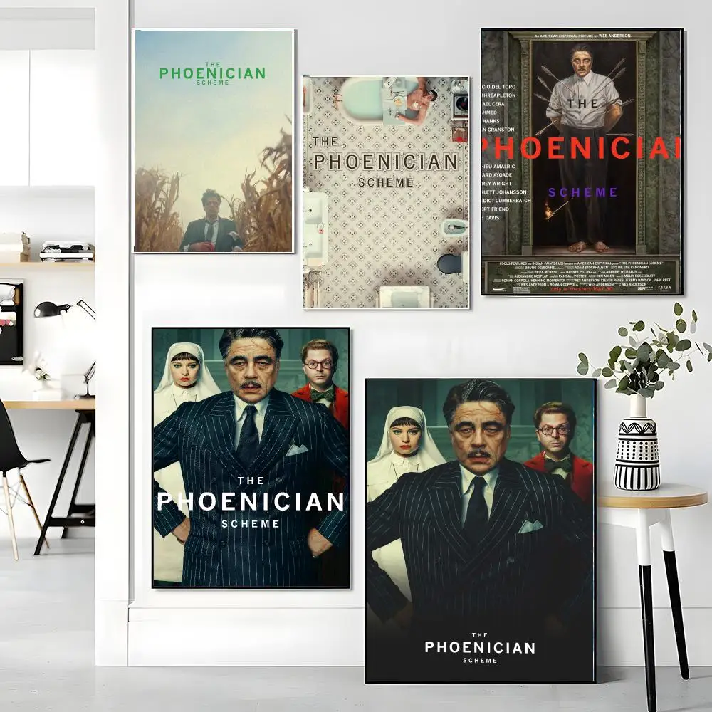 classic movie T-The Phoenician Scheme 2025-E Painting Calligraphy Boho Botanical Decor for Living Room Elegant Home Style