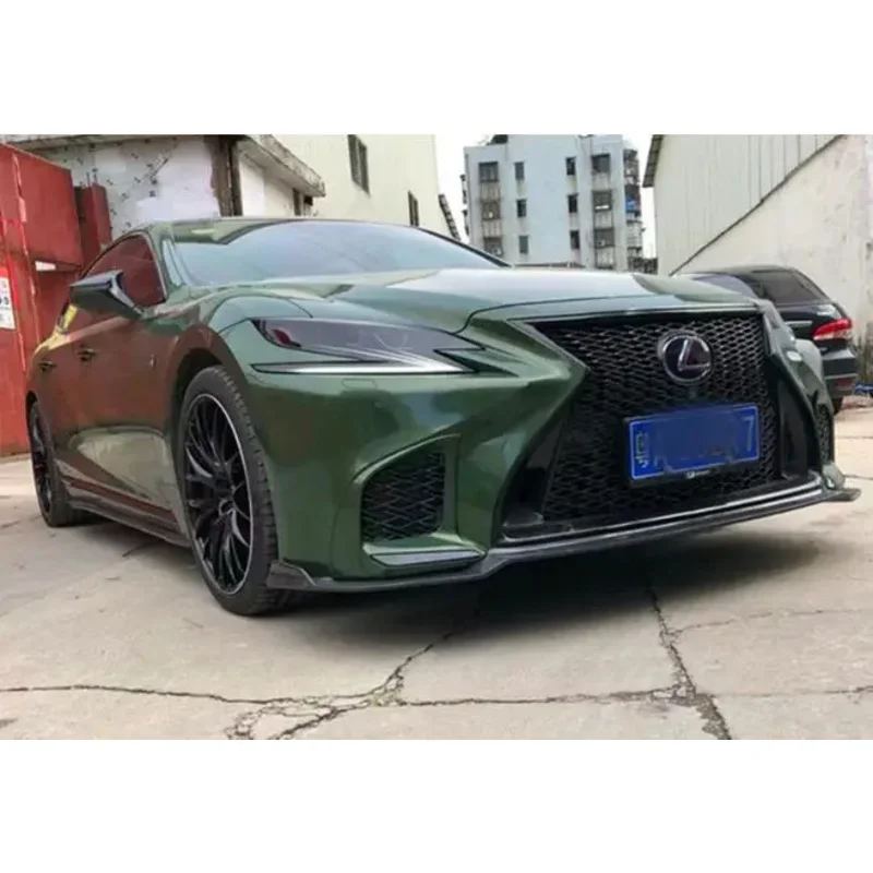 Real Carbon Fiber Front Bumper Splitters Lip Spoiler For Lexus LS350 LS500H 2017 2018 2019 2020 2021 2022