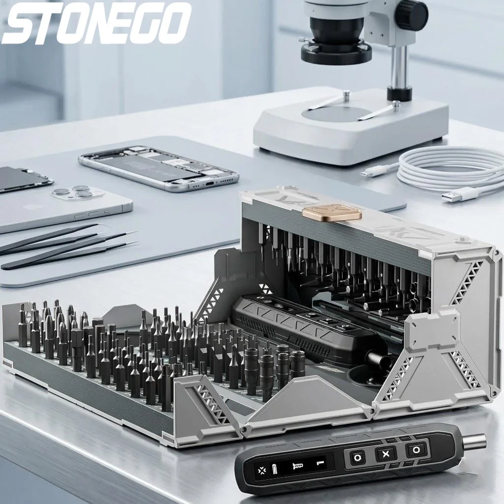 

Беспроводной прецизионный шуруповерт с 180 магнитными насадками, 3 режима крутящего момента, набор инструментов для ремонта электроники