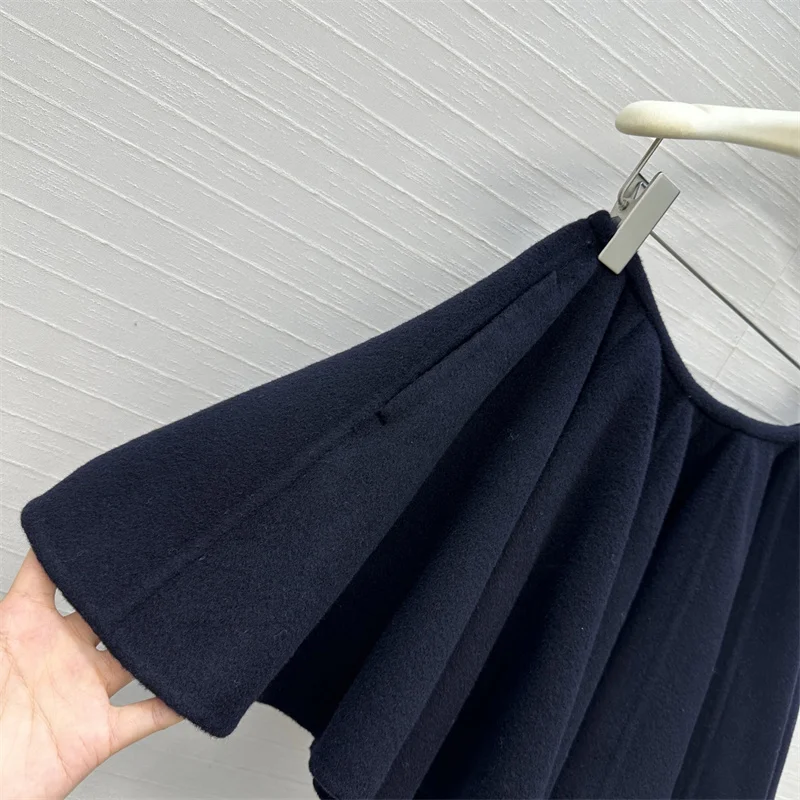 

Женская юбка. Новая облегающая мини-юбка с низкой посадкой на осень 2021. Короткая юбка из смесовой шерсти. Женская полуюбка с краем листьев лотоса y2k.