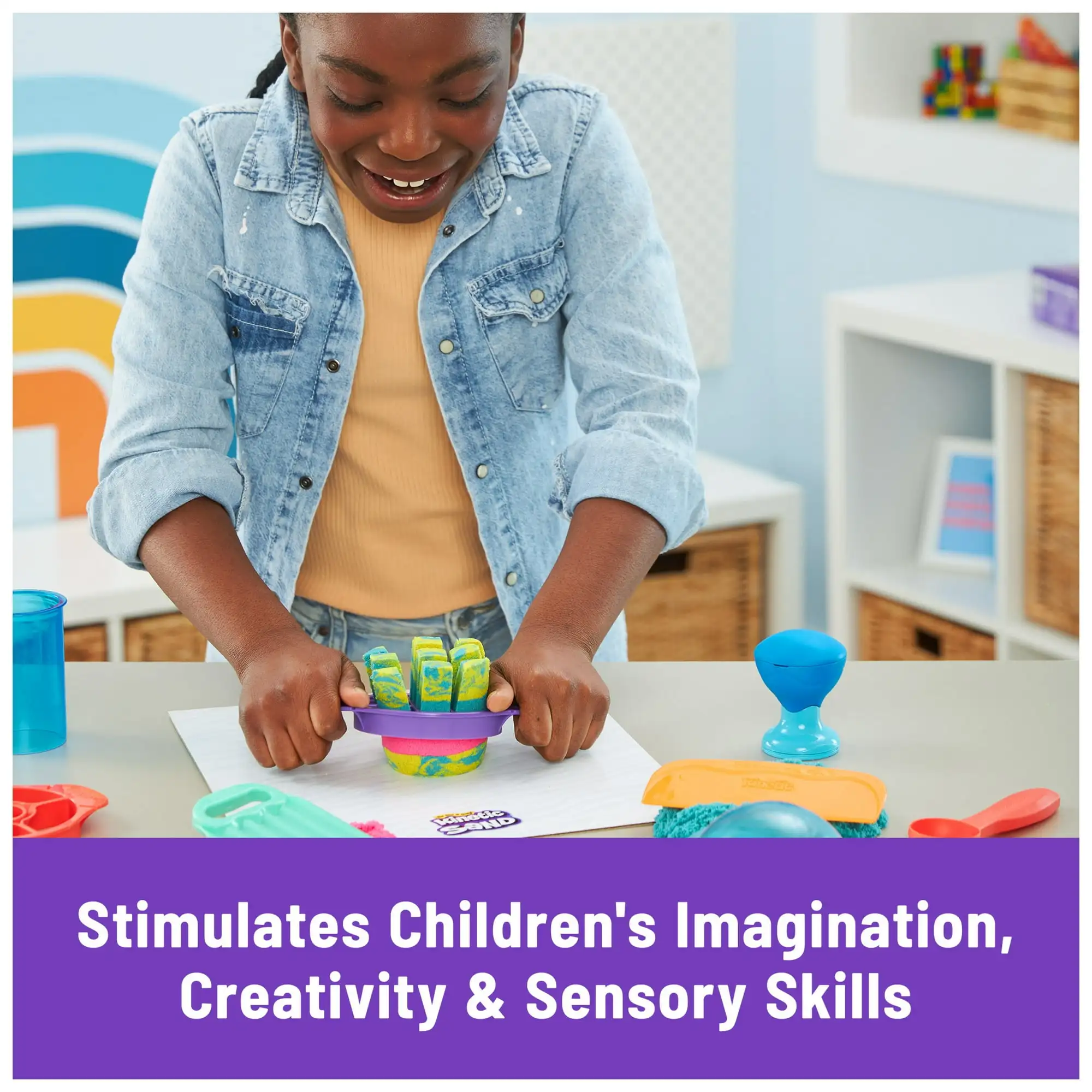 Areia Cinética Ultimate Sandisfying Set, 10 Moldes e Ferramentas