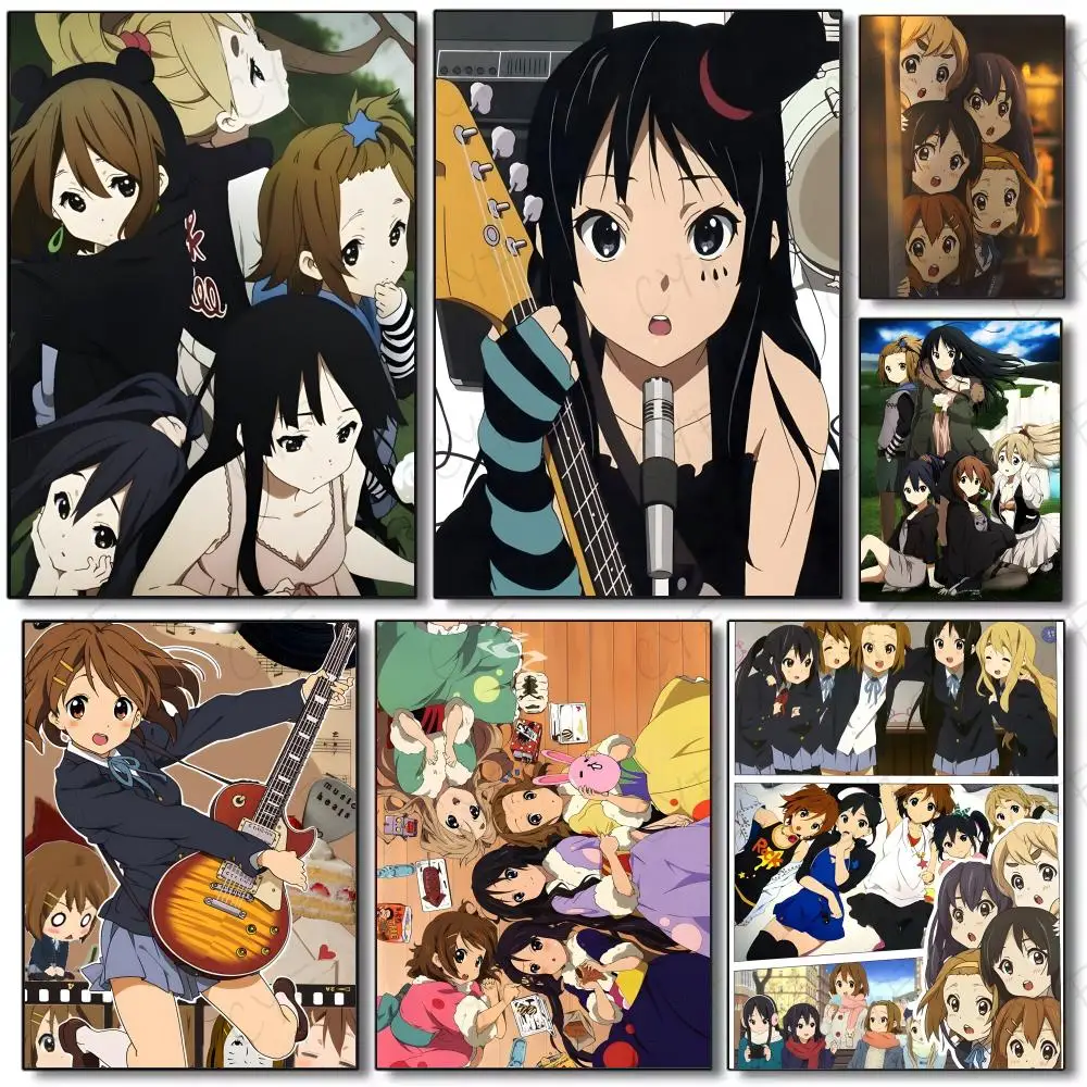 anime cheerful M-Music K-On! Poster Poster Painting Wall Art Mural for Living Room Home Decor and Gifts