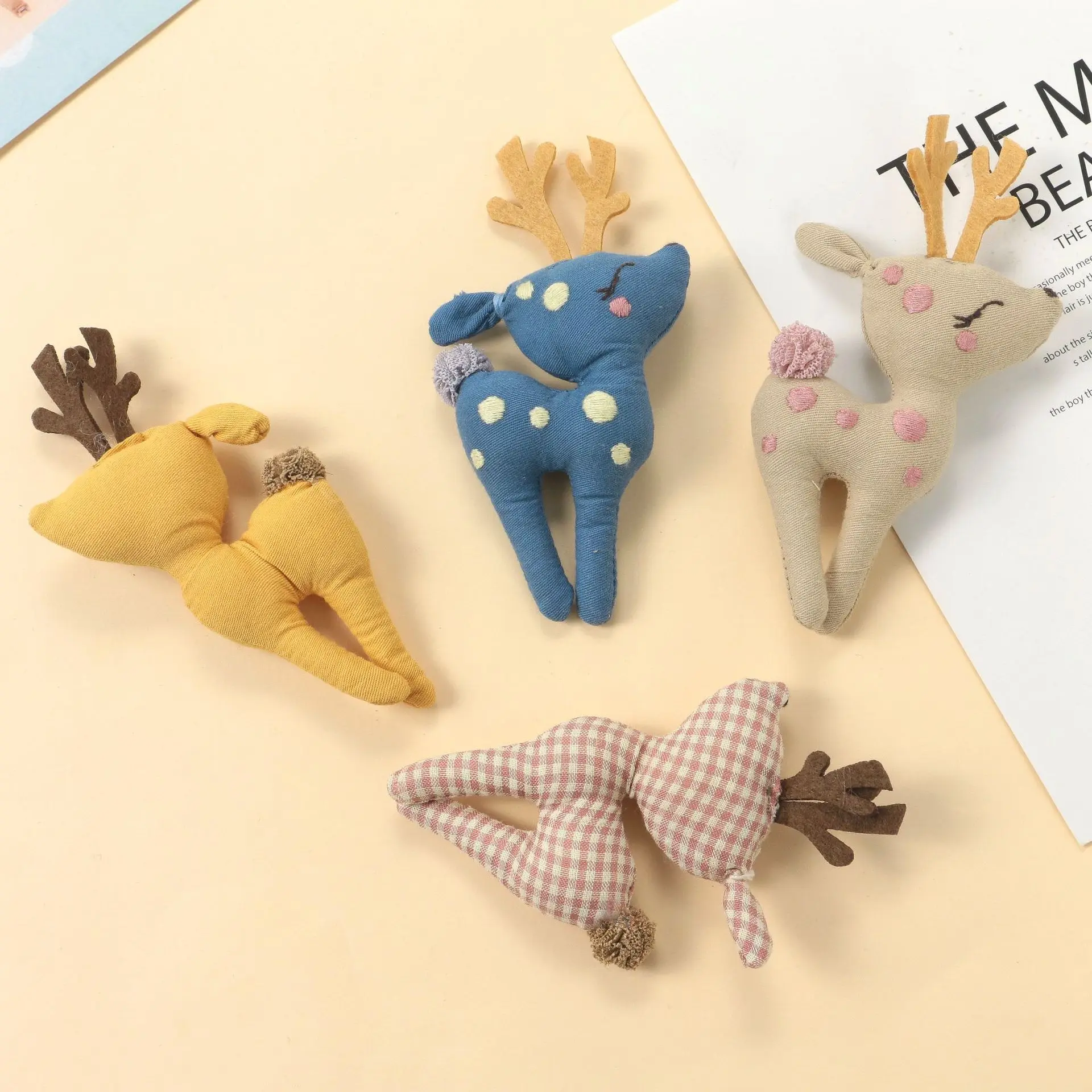 Premium Stuffed Fabric Pony Brooch Pin Cute Small Plush Animal Embellishment for Bags Shoes Hats Clothing Accessory