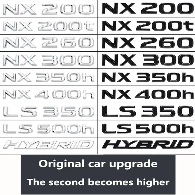 For Lexus ES200 ES260 IS250 GS300 GX400 NX300 RX350 RX450h LX570 LM350 LS600h Rear Trunk logo ABS modified upgraded letter logo